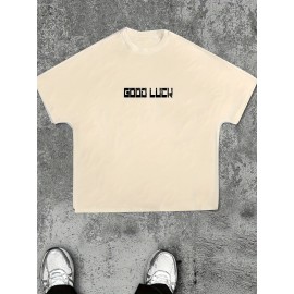 Men's Casual Graphic Print T-Shirt with Bold 