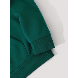 Men'S Casual Minimalist Style Hoodie, Paris Letter Print Men'S Long Sleeve Hoodie Three-Piece Set