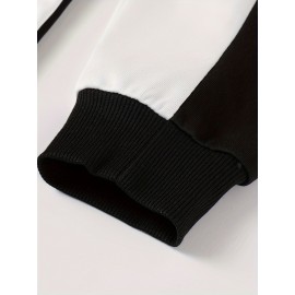 [Stylish Raglan Pullover for Spring] Men's Casual Letter Print Pullover - Stylish Long Sleeve T-Shirt with Raglan Design, Perfect for Spring & Fall