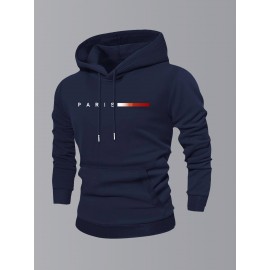 Men's Heavyweight Hoodie - Beige/Pink/Gray/ Options - Machine Washable Pullover Sweatshirt for Fall/Winter - Urban Streetwear Essentials - Casual Layering Clothing