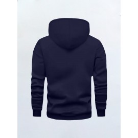 Men's Heavyweight Hoodie - Beige/Pink/Gray/ Options - Machine Washable Pullover Sweatshirt for Fall/Winter - Urban Streetwear Essentials - Casual Layering Clothing