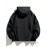 Men's Black Hooded Windbreaker Jacket - Lightweight, Polyester, Long Sleeve, Zipper Closure | Casual, Wind Protection for Spring & Fall