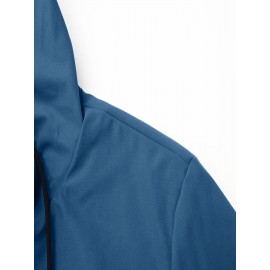 Unisex All-Season Windproof Hooded Jacket with Bold 